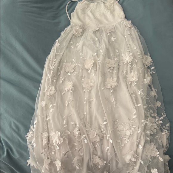 JJs House White Floral Midi Dress - Picture 4 of 4